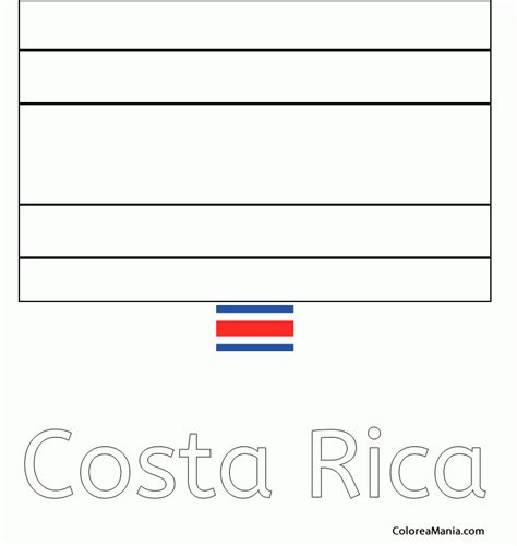 la bandera de costa rica para dibujar